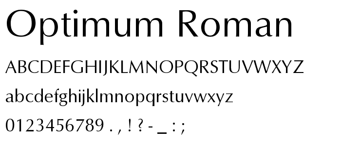 Optimum Roman font